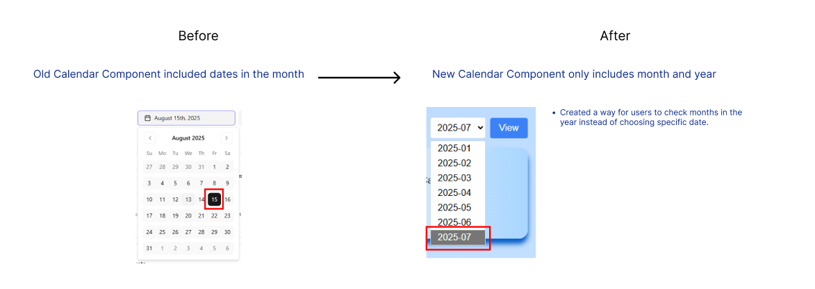 calendar component